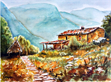 Ferme en montagne